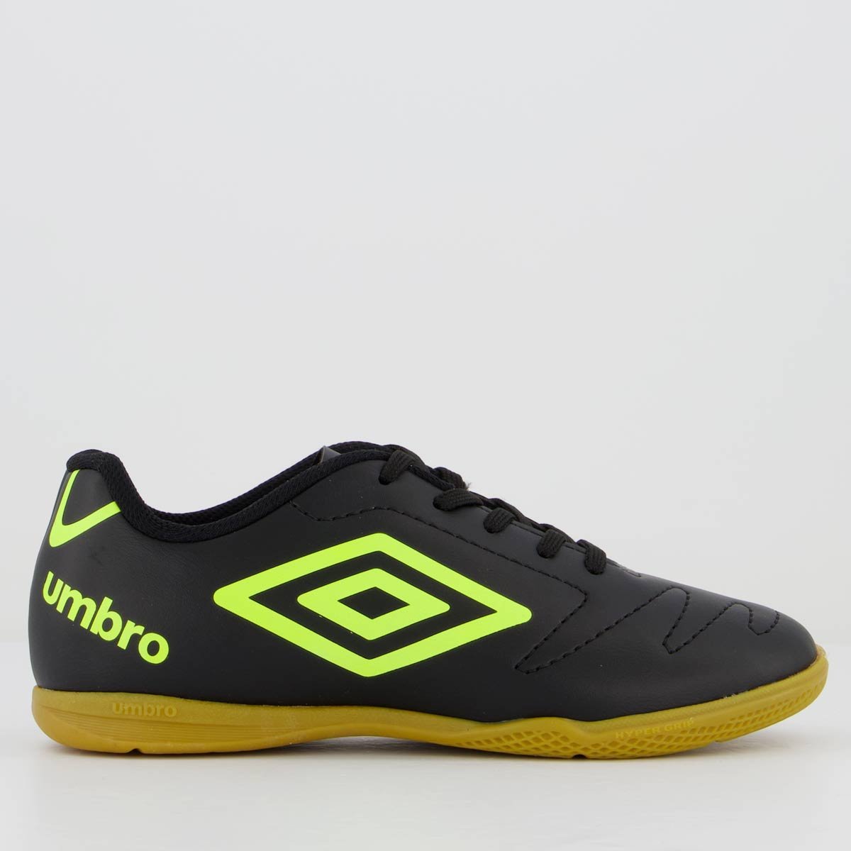 Chuteira Umbro Class 2.2 Futsal Juvenil Preta e Verde Preto 7