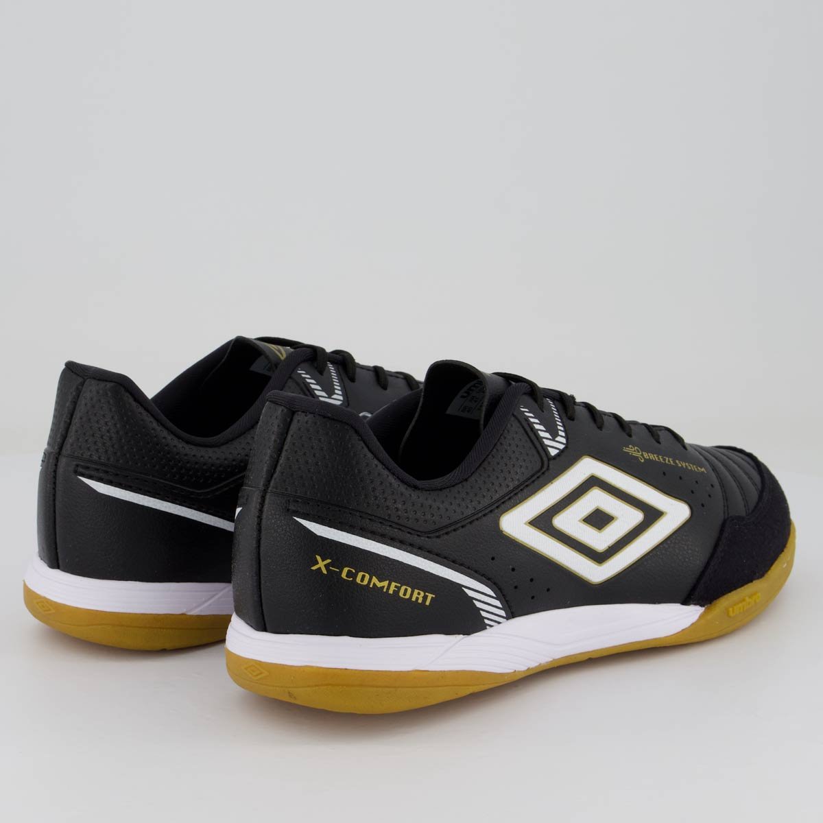 Chuteira Umbro X-Comfort Futsal Preta e Branca Preto/Branco 3
