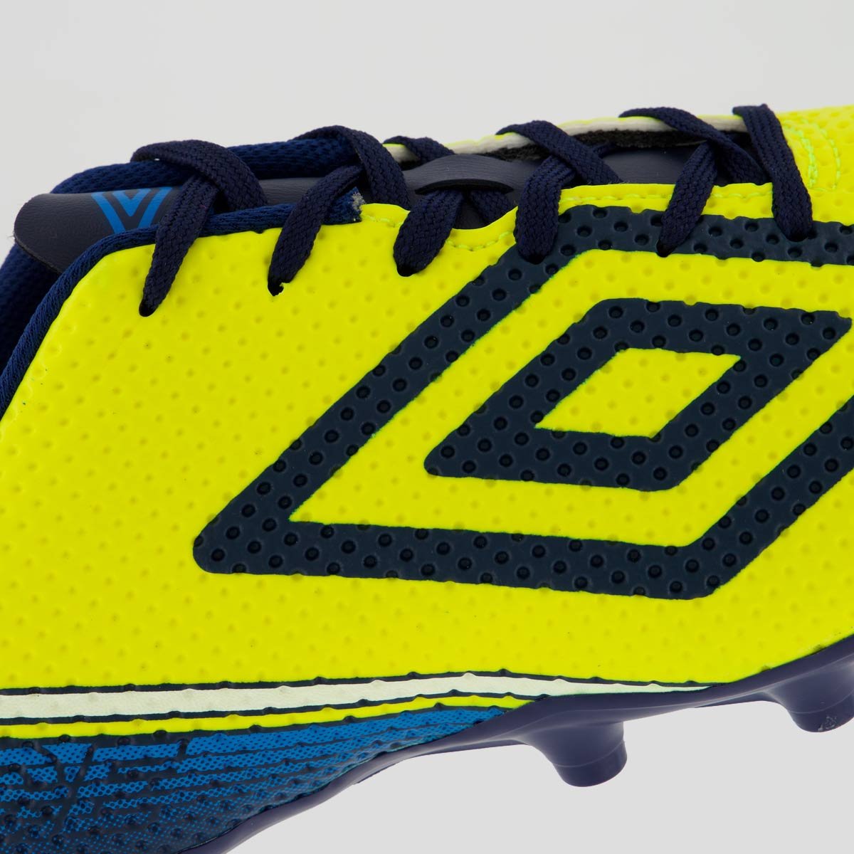 Chuteira Umbro Force Campo Amarela e Azul Amarelo 7