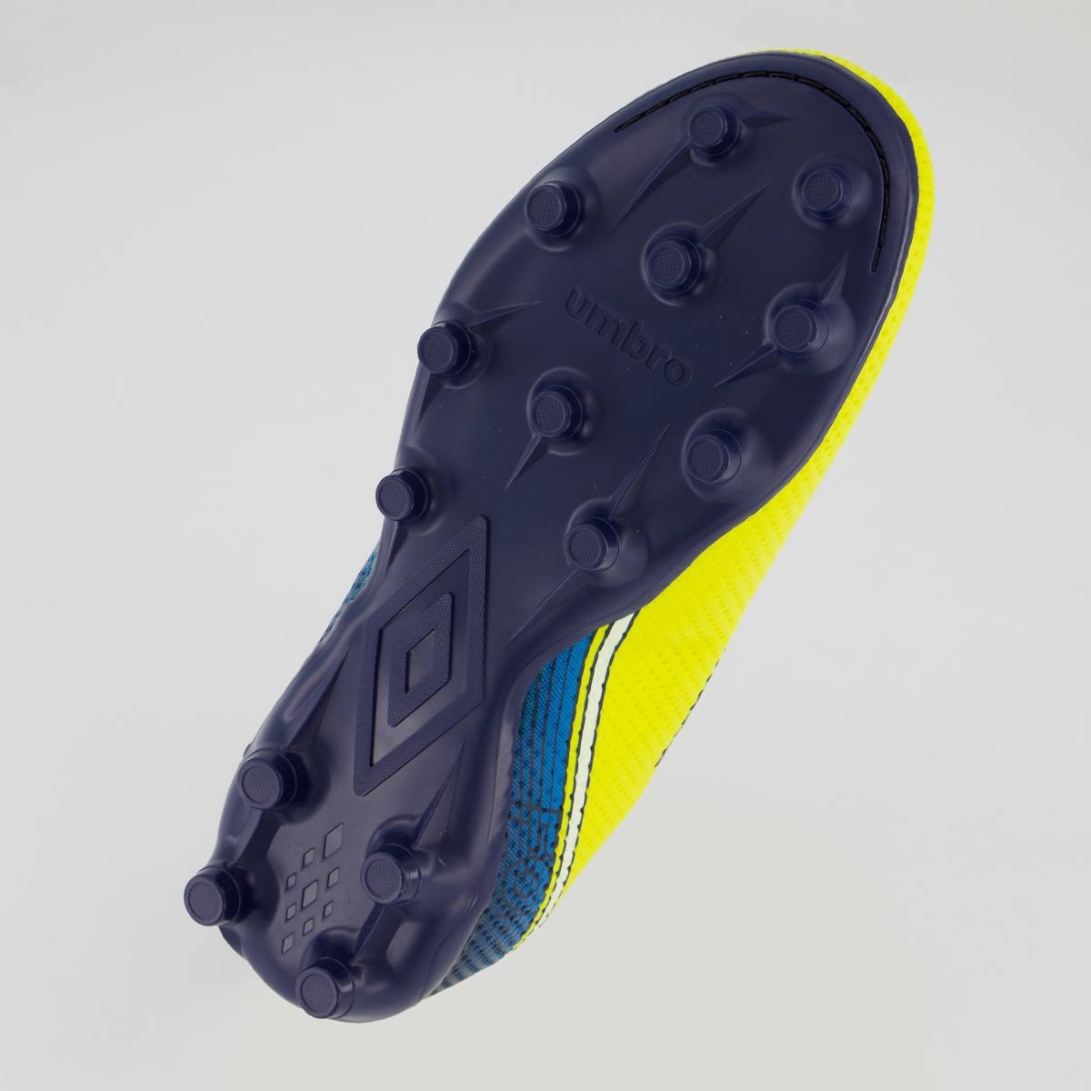 Chuteira Umbro Force Campo Amarela e Azul Amarelo 5