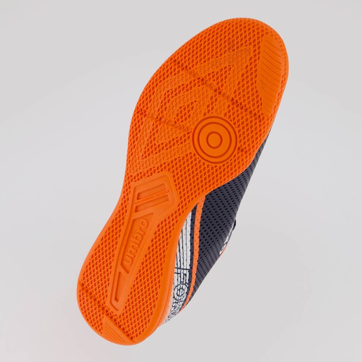 Chuteira Umbro Force Futsal Marinho e Laranja Azul 5