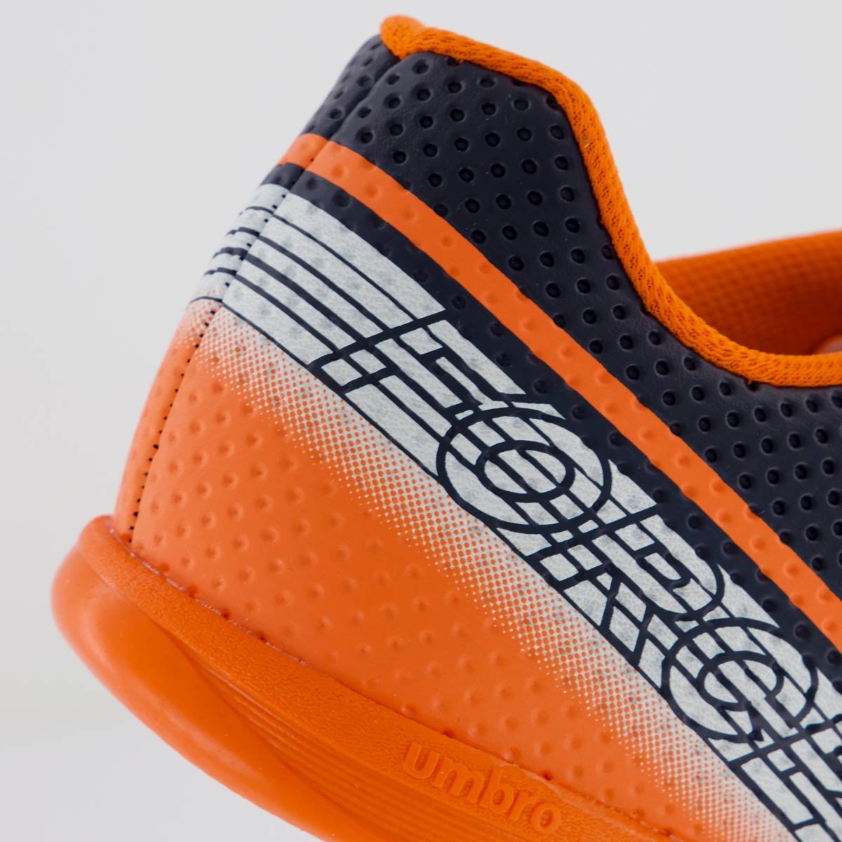 Chuteira Umbro Force Futsal Marinho e Laranja Azul 6