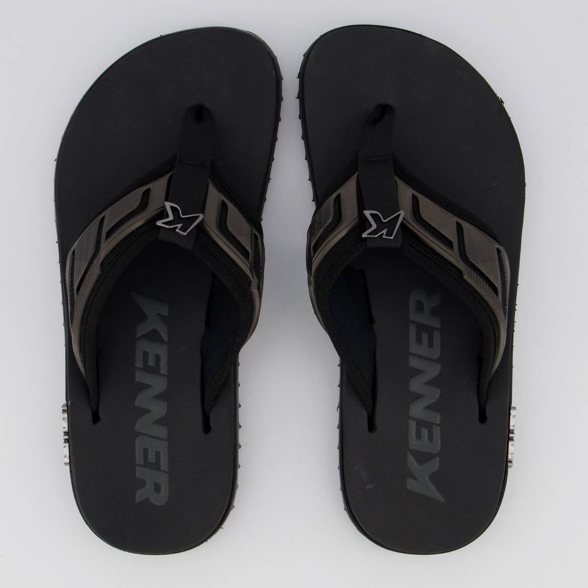 Chinelo Kenner Kivah Full Force Preto e Cinza Preto 1