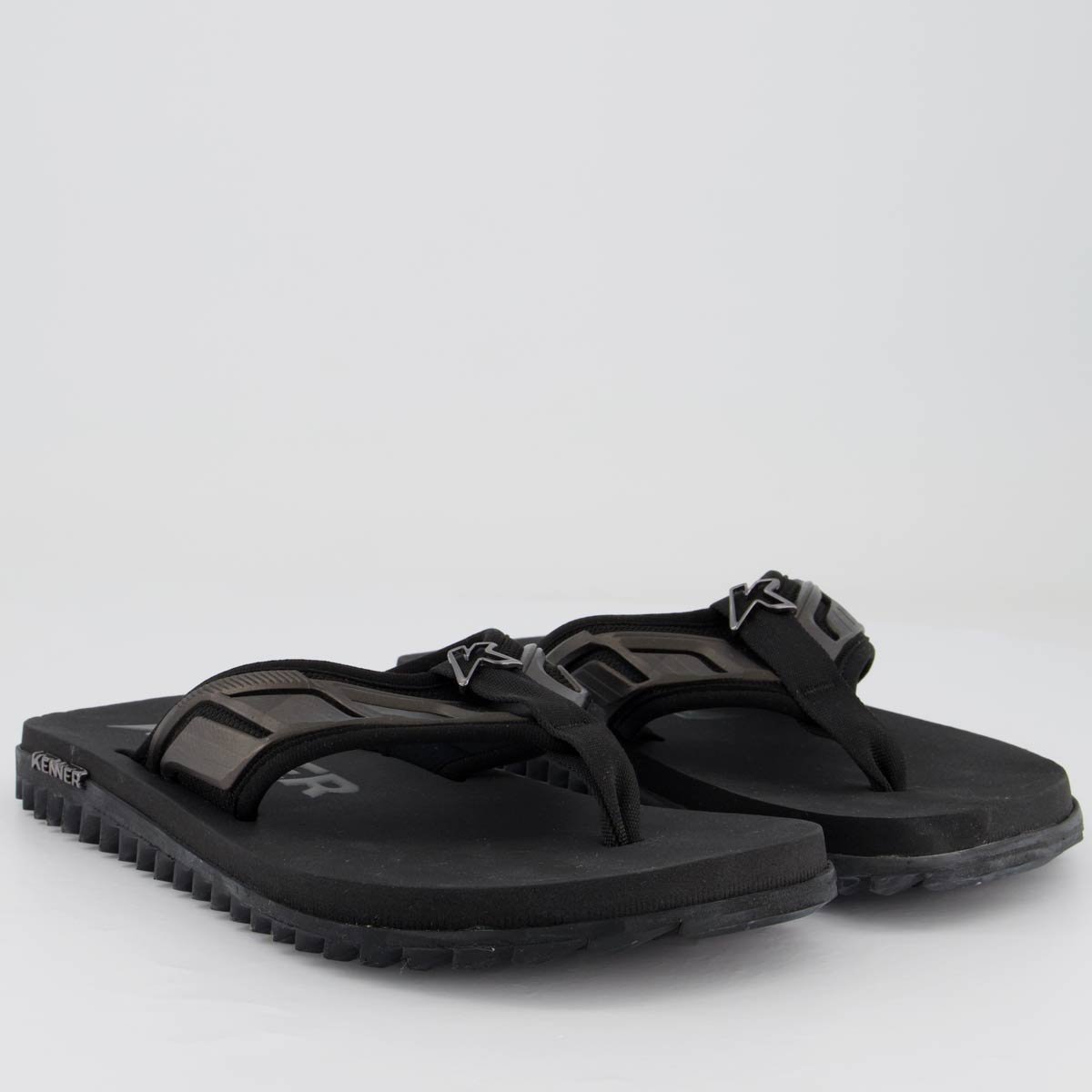 Chinelo Kenner Kivah Full Force Preto e Cinza Preto 3