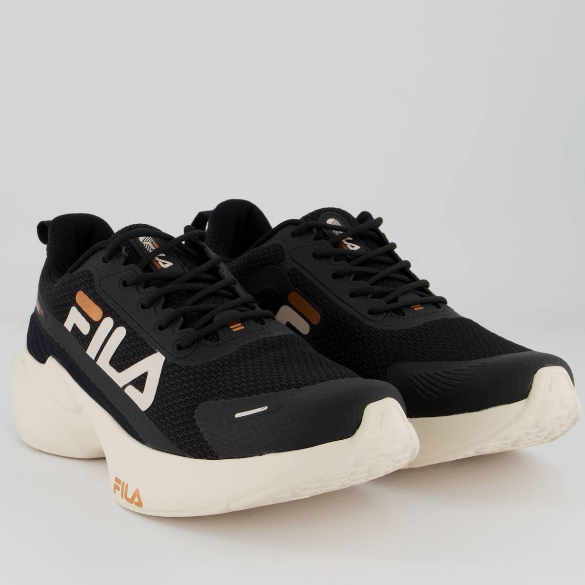 Tênis Fila Progress Lite Feminino Preto e Bege Preto 2