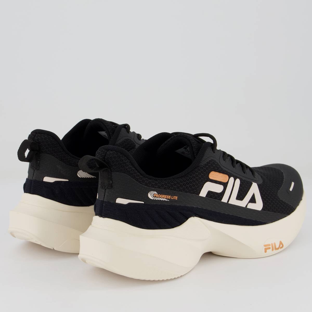 Tênis Fila Progress Lite Feminino Preto e Bege Preto 3