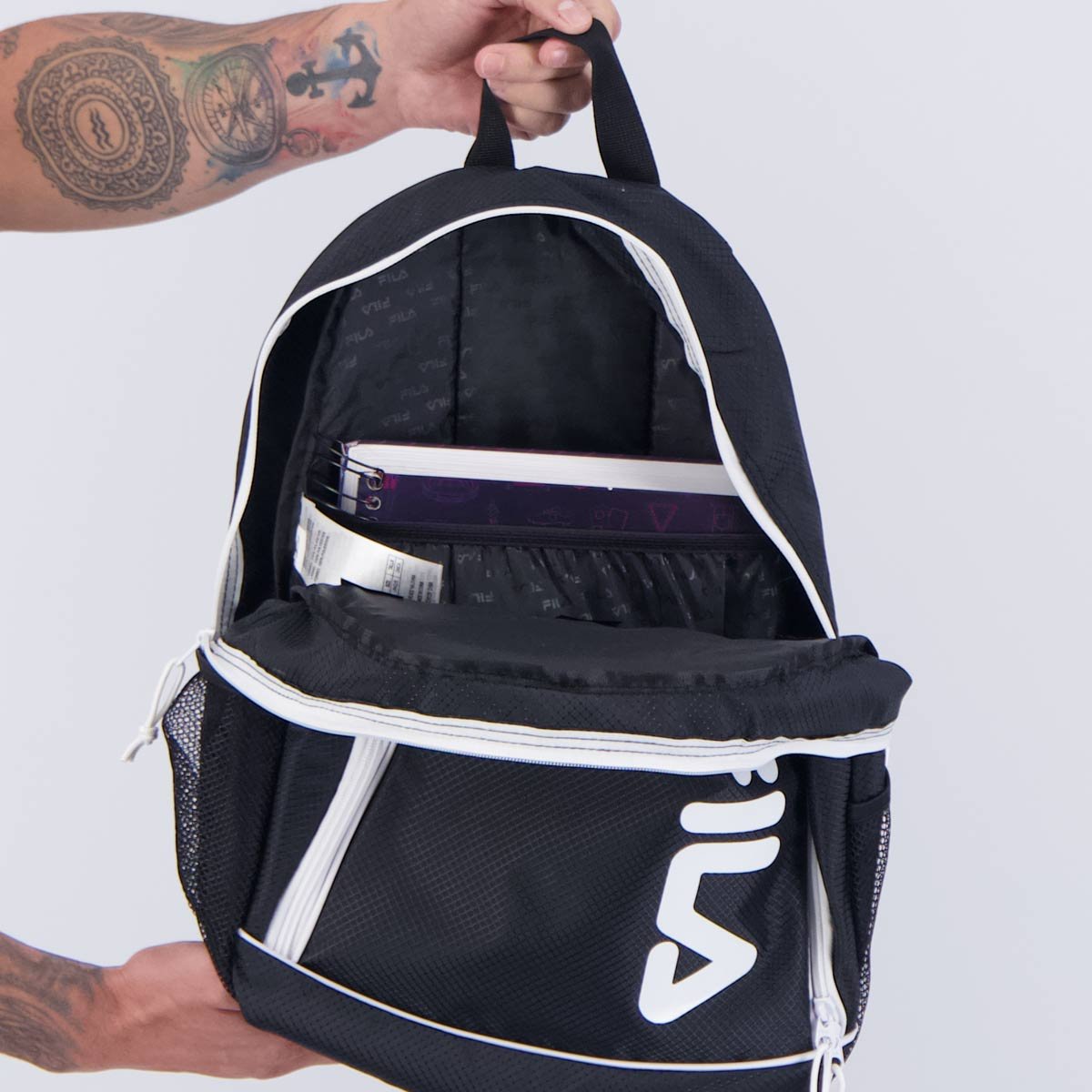 Mochila Fila Modern College Preta Preto 4