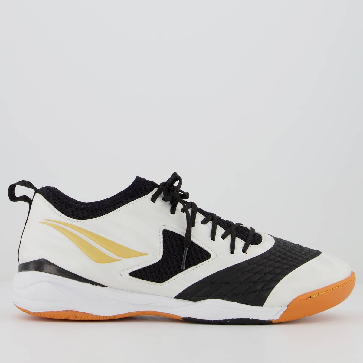 Chuteira Penalty Max 1000 Ecoknit Futsal Branca e Dourada Branco