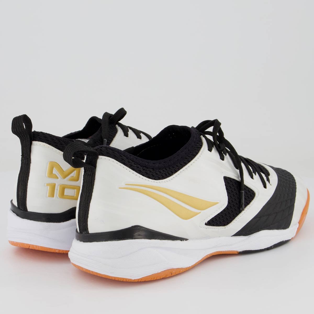 Chuteira Penalty Max 1000 Ecoknit Futsal Branca e Dourada Branco/Dourado 3