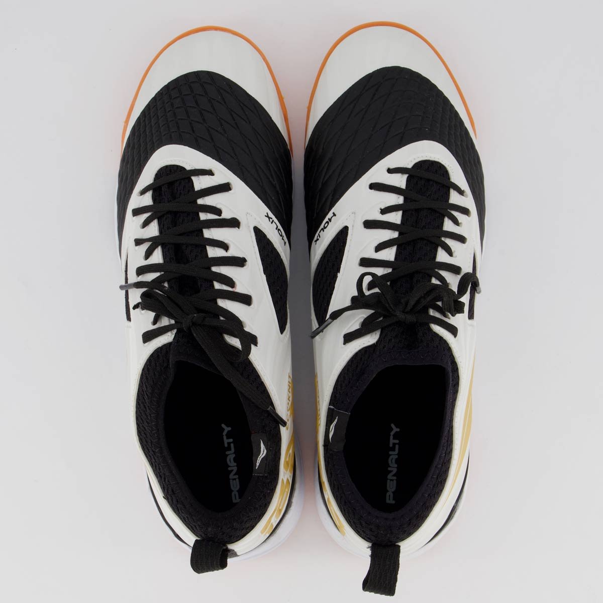 Chuteira Penalty Max 1000 Ecoknit Futsal Branca e Dourada Branco/Dourado 4