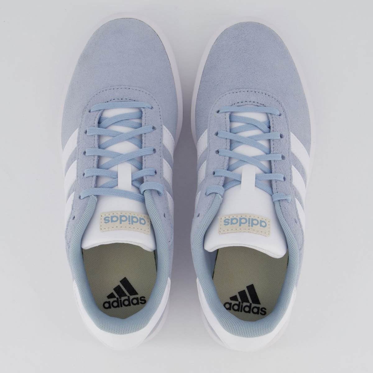 Tênis Adidas Court Platform Suede Feminino Azul e Branco Azul 4