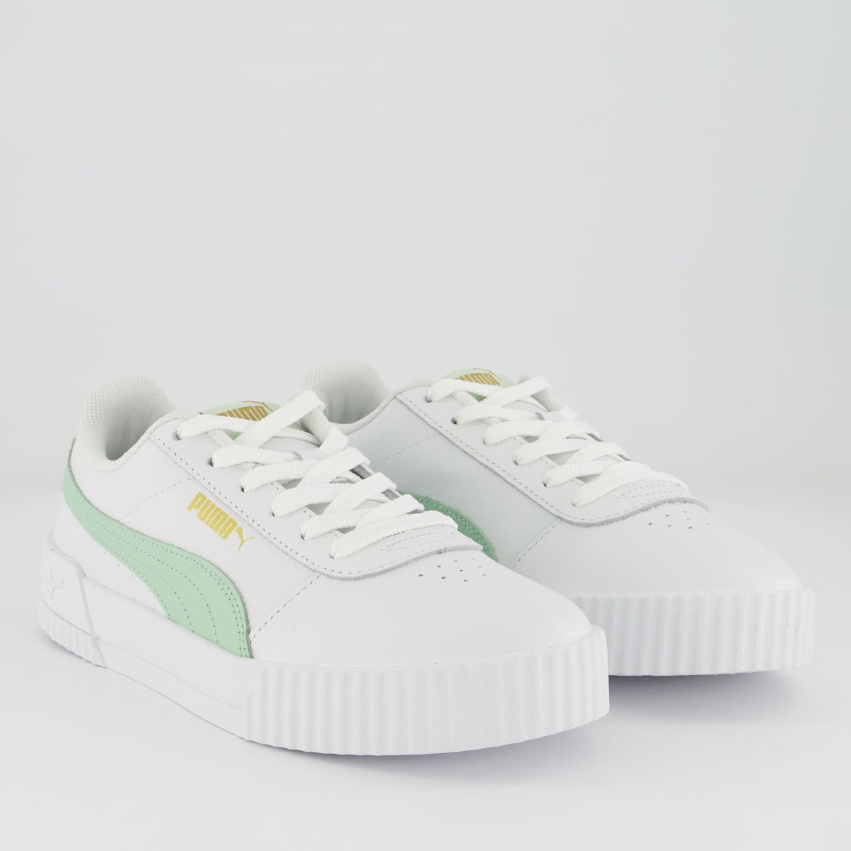 Tênis Puma Carina L BDP Feminino Branco e Verde Branco 2