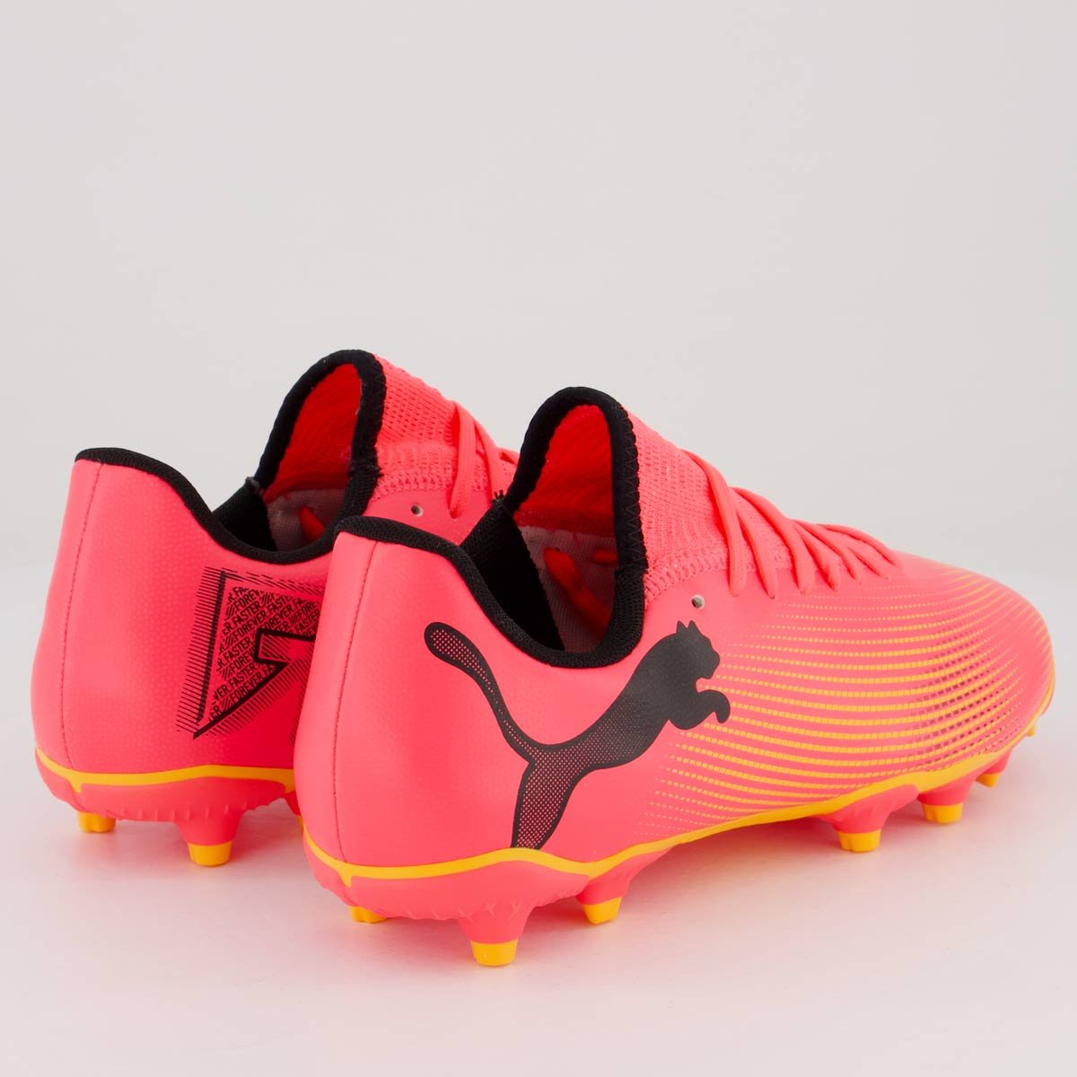 Chuteira Puma Future 7 Play FG/AG Campo Juvenil Rosa Rosa 3