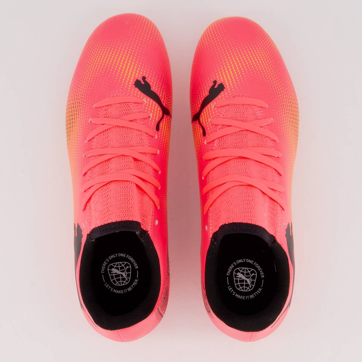 Chuteira Puma Future 7 Play FG/AG Campo Juvenil Rosa Rosa 4