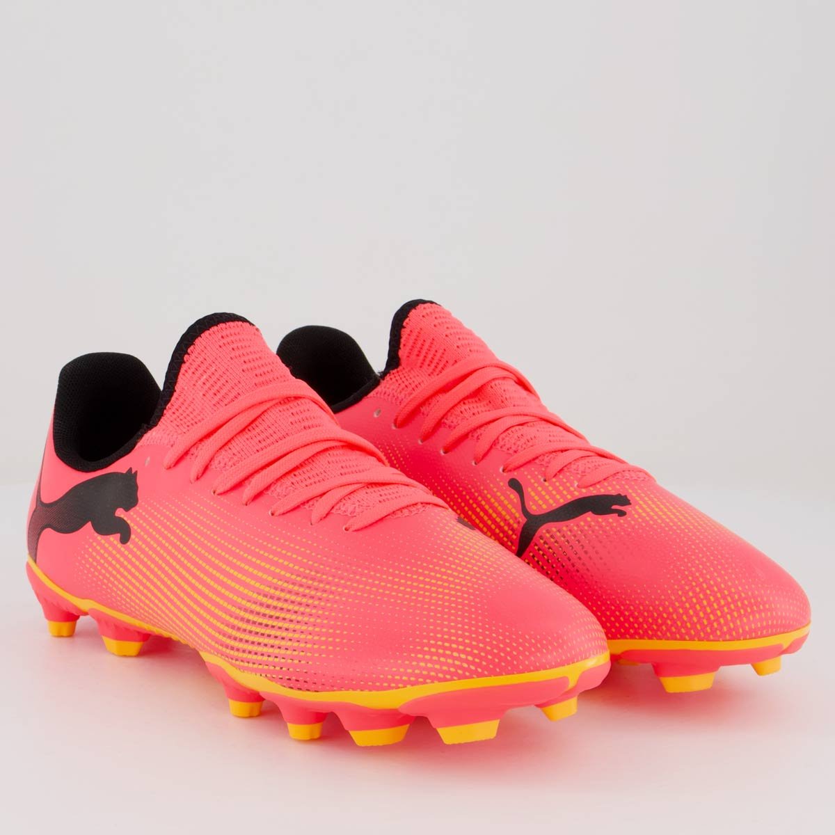 Chuteira Puma Future 7 Play FG/AG Campo Juvenil Rosa 2