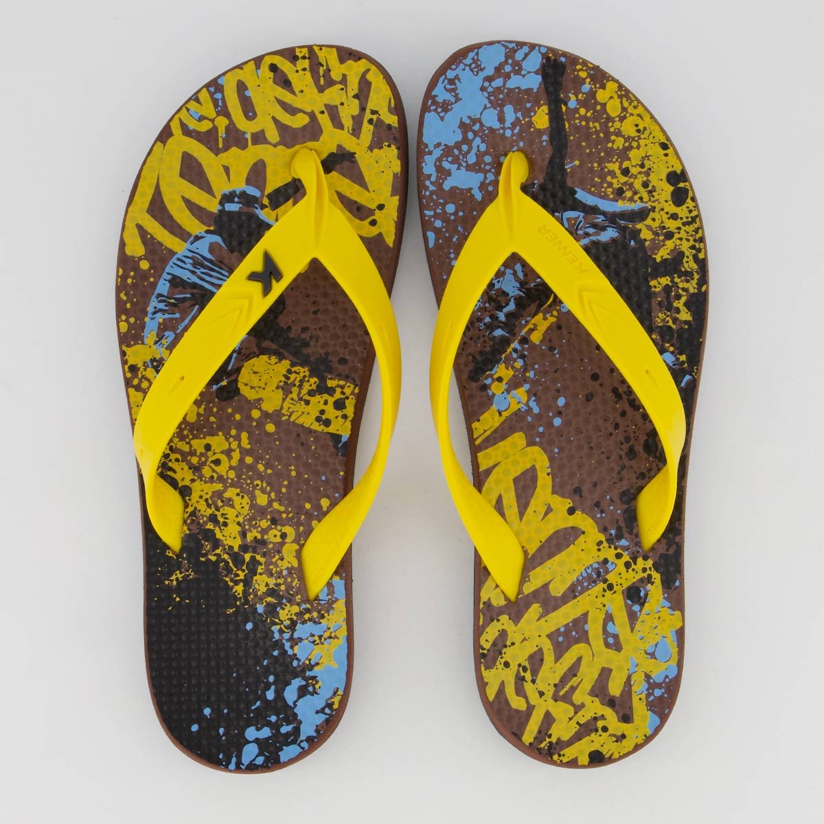 Chinelo Kenner Summer Skate Amarelo Amarelo 1