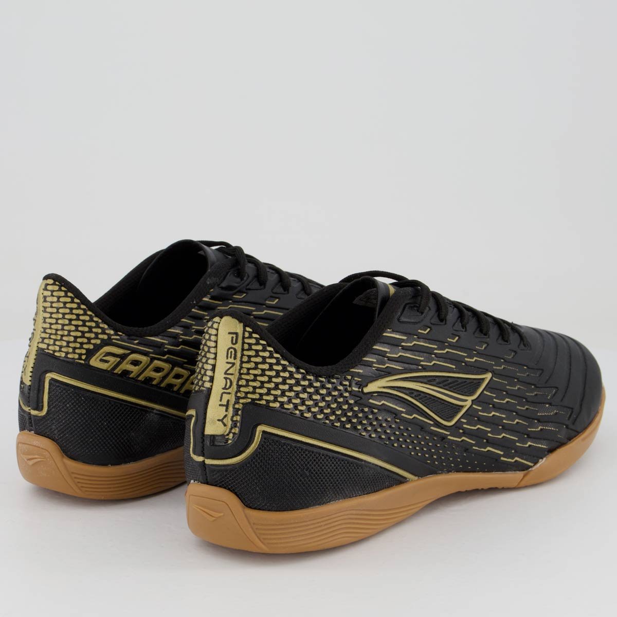 Chuteira Penalty Garra Y - 2.0 Futsal Preta e Dourada Preto 3