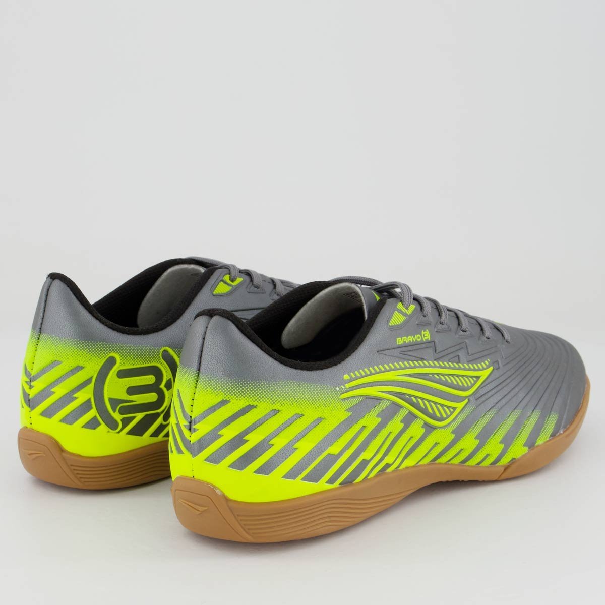 Chuteira Penalty Bravo Y-3.0 Futsal Cinza e Amarela Cinza/Amarelo 5