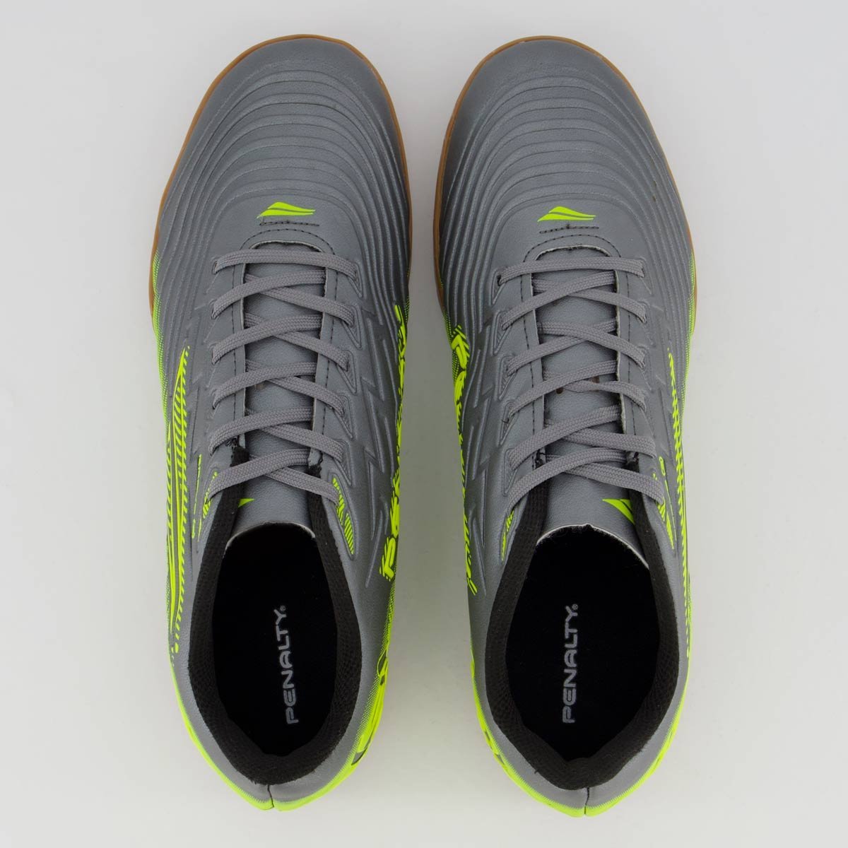 Chuteira Penalty Bravo Y-3.0 Futsal Cinza e Amarela Cinza/Amarelo 6