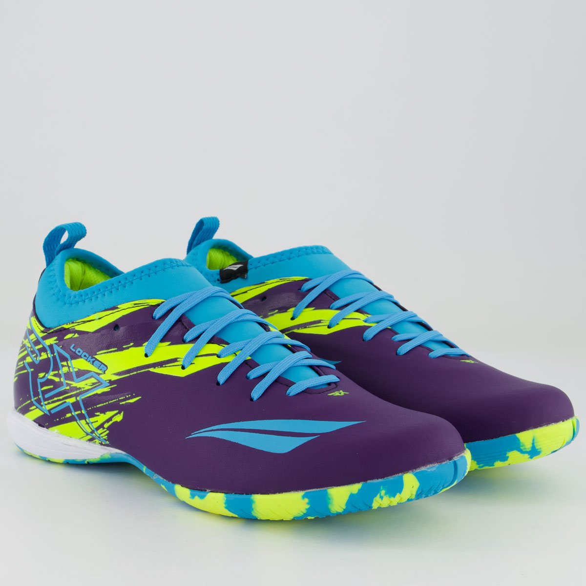 Chuteira Penalty RX Locker Y-4 Futsal Roxa e Azul Roxo/Azul 2