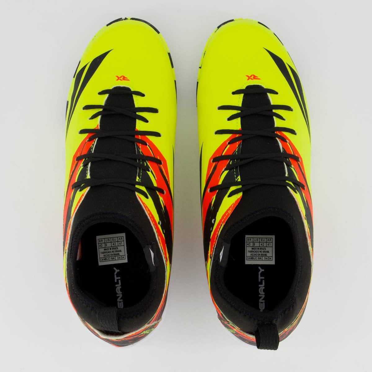 Chuteira Penalty RX Locker Y-4 Futsal Amarela e Preta Amarelo 4
