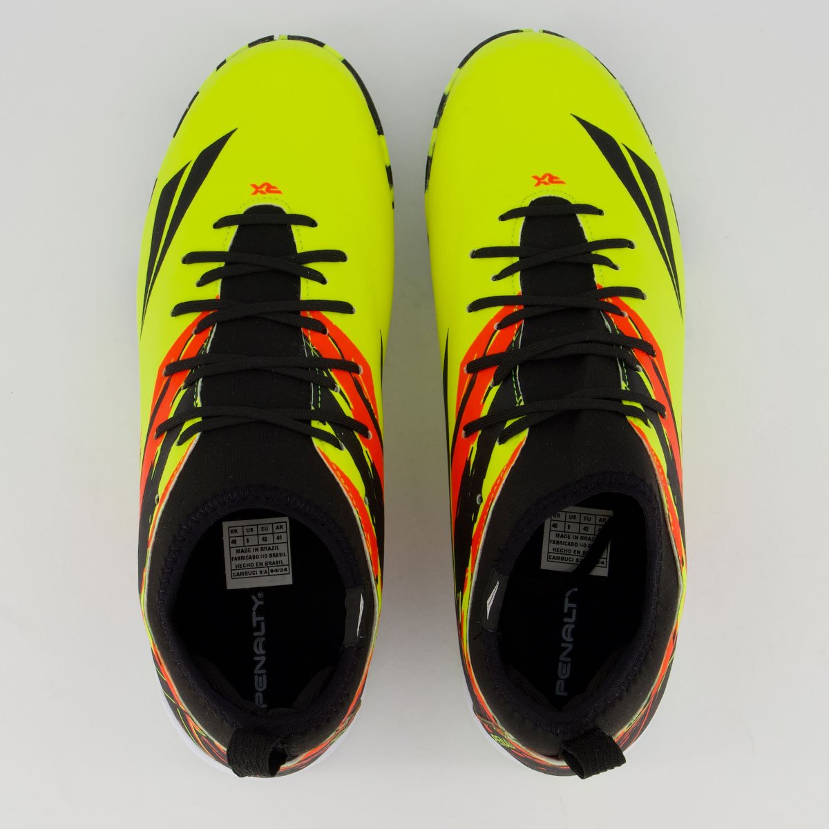 Chuteira Penalty RX Locker Y-4 Society Amarela e Preta Amarelo 4