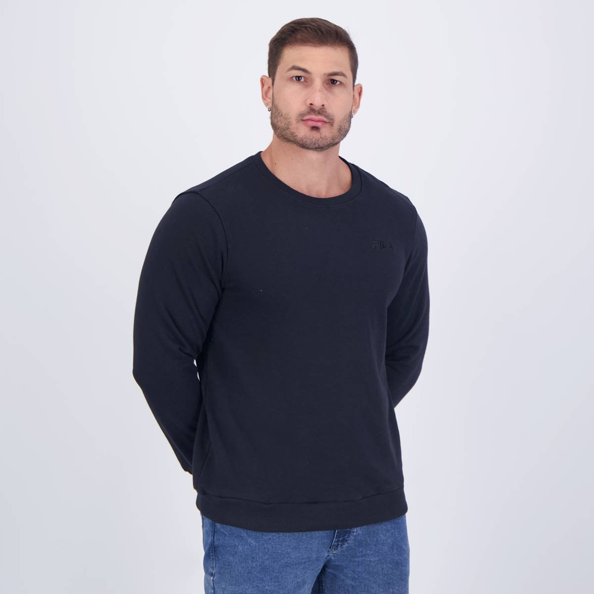 Moletom Fila Confort Classic Preto Preto 2
