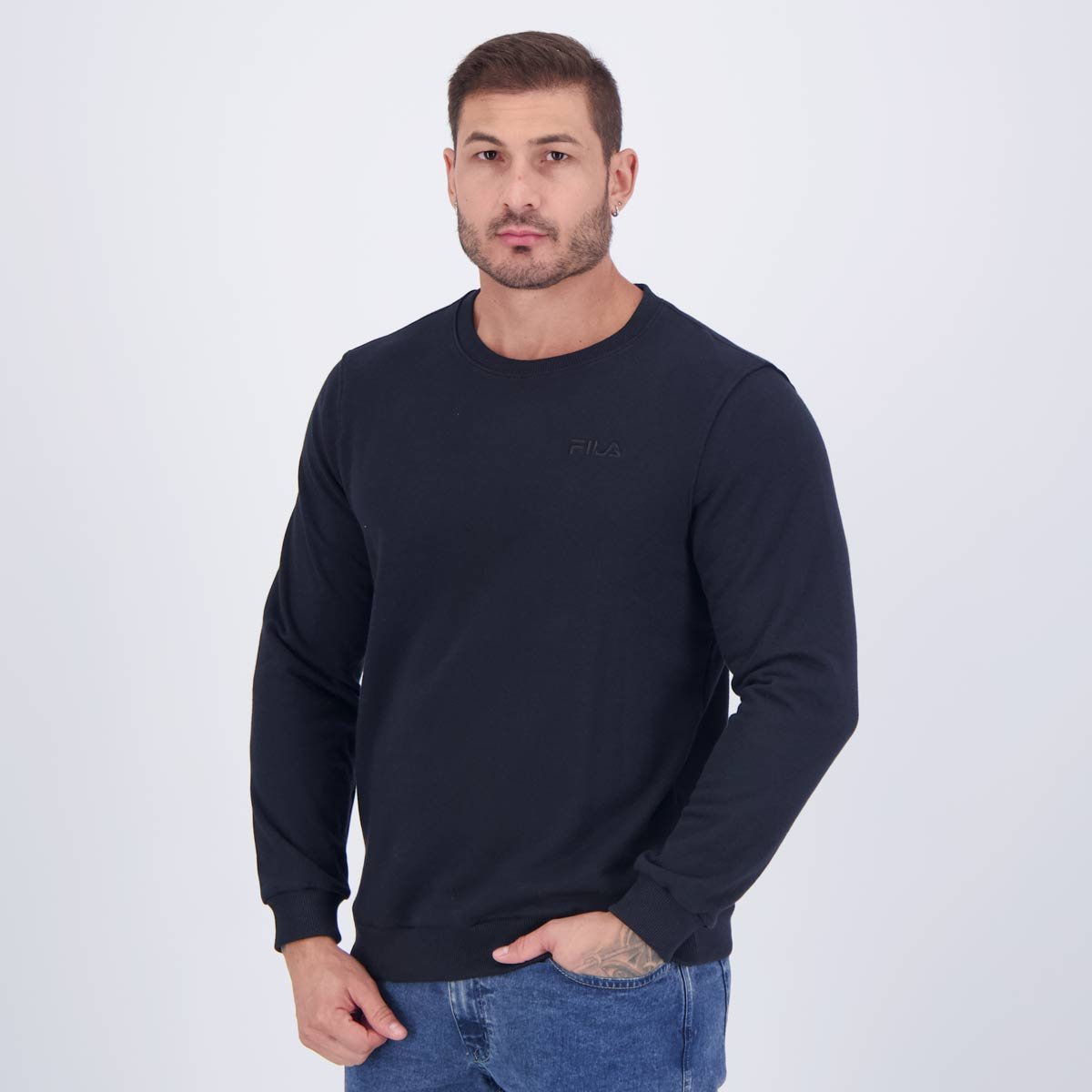 Moletom Fila Confort Classic Preto Preto 3
