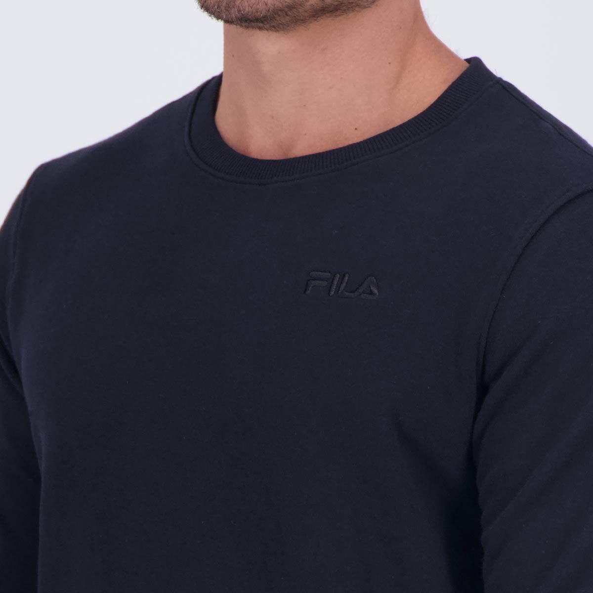Moletom Fila Confort Classic Preto Preto 5
