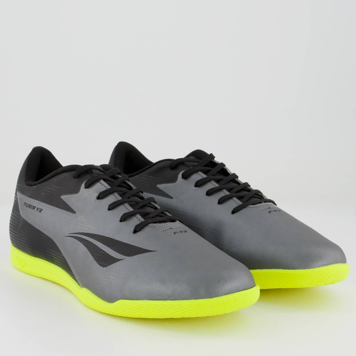 Chuteira Penalty Furia Y-3 Futsal Cinza e Preta Cinza 2