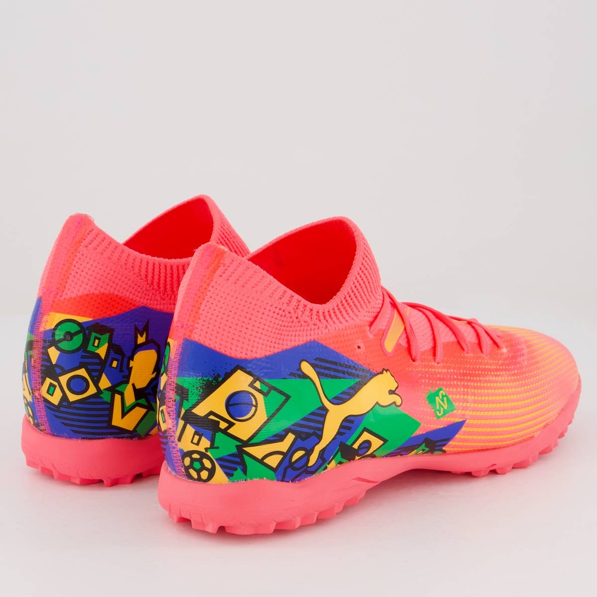 Chuteira Puma Future 7 Match Neymar Jr NJR TT BDP Society Juvenil Rosa 8