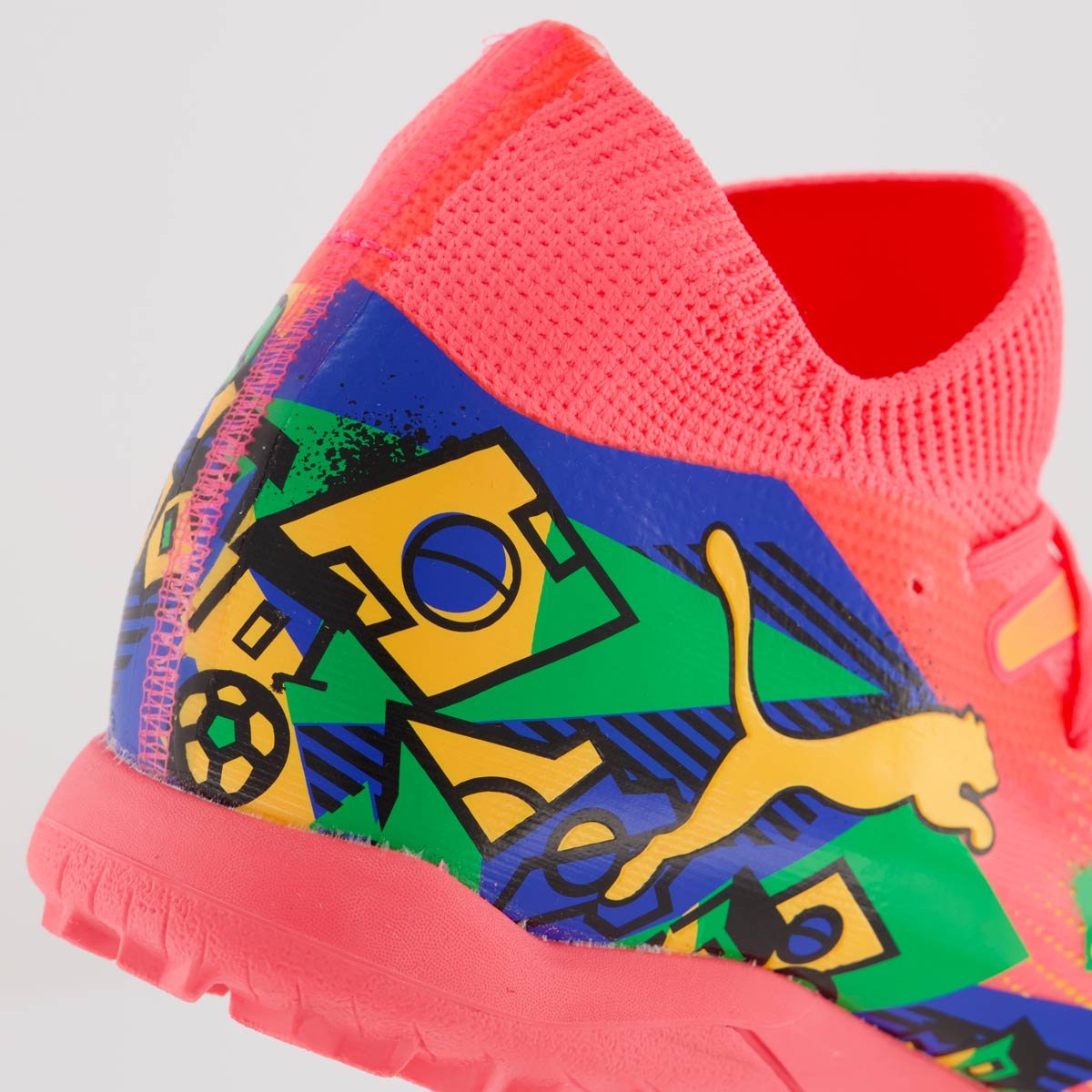 Chuteira Puma Future 7 Match Neymar Jr NJR TT BDP Society Juvenil Rosa 3
