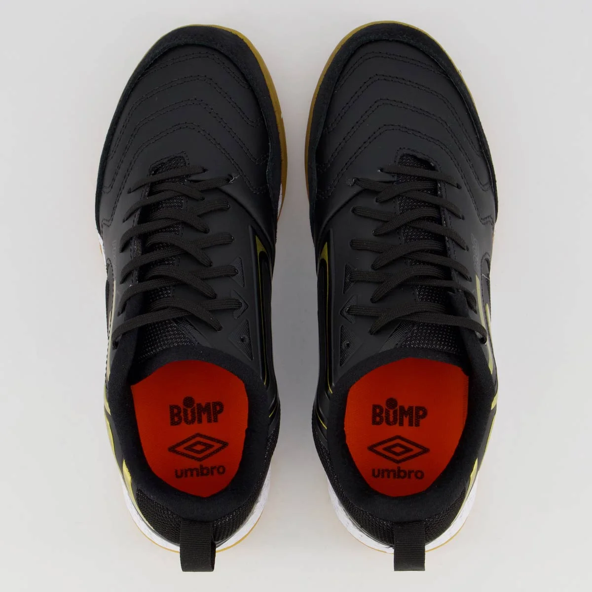 Chuteira Umbro Pro 5 Bump Futsal Preta e Dourada Preto 5