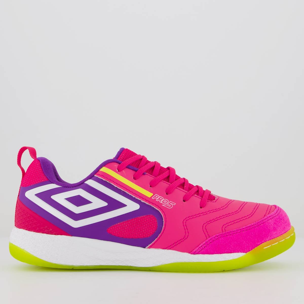 Chuteira Umbro Pro 5 Bump Futsal Rosa Rosa