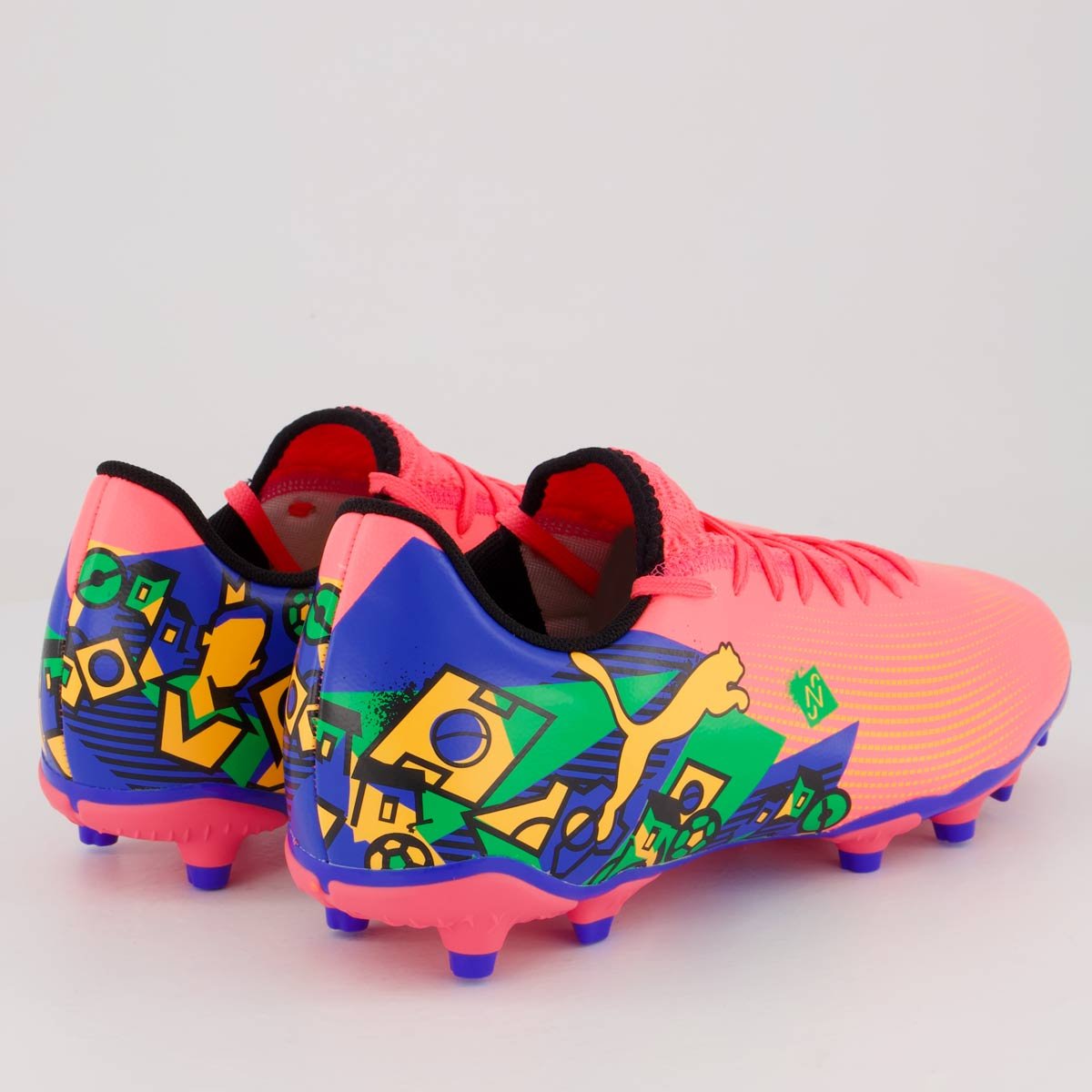 Chuteira Puma Future 7 Play Neymar Jr NJR FG/AG BDP Campo Rosa Rosa 3