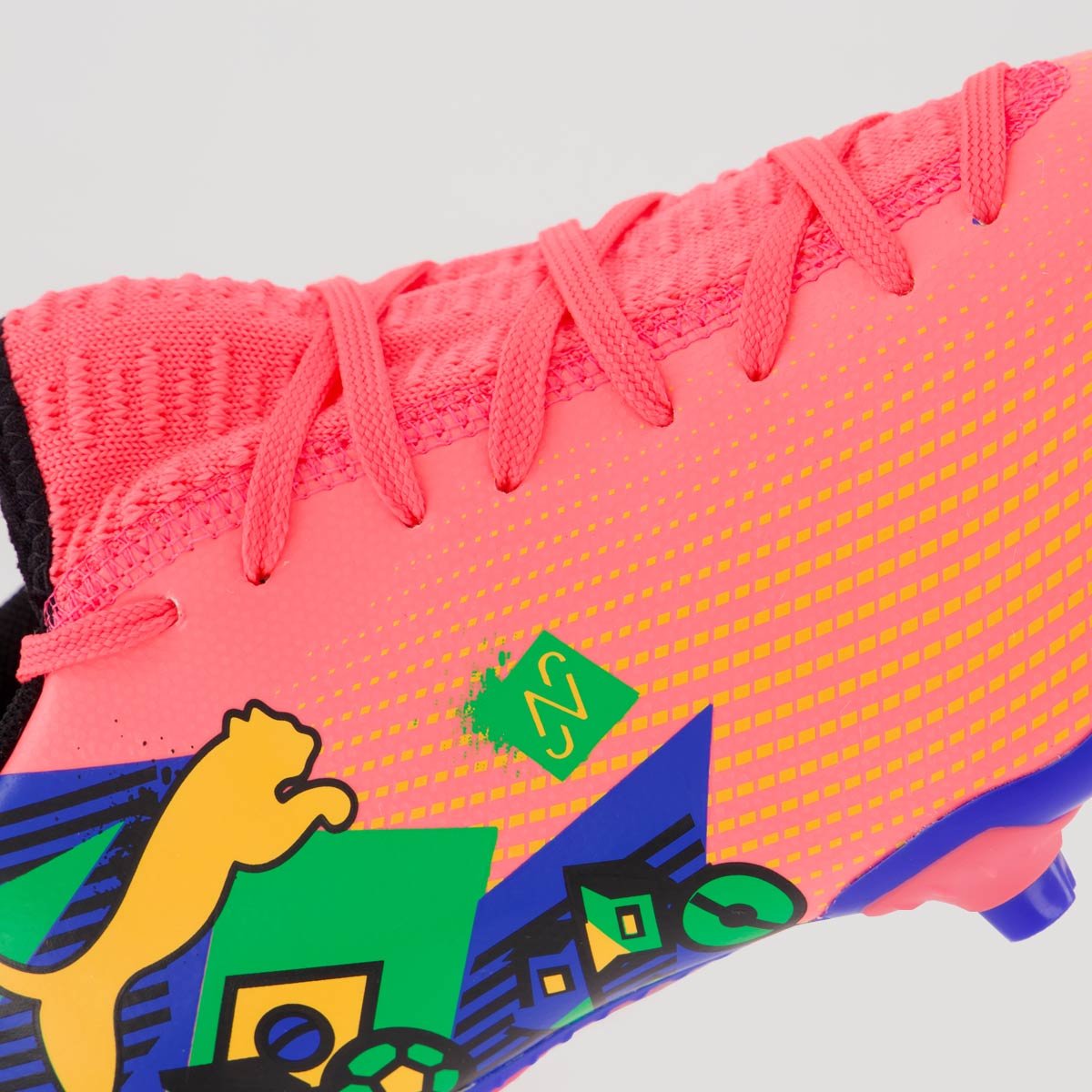 Chuteira Puma Future 7 Play Neymar Jr NJR FG/AG BDP Campo Rosa Rosa 7