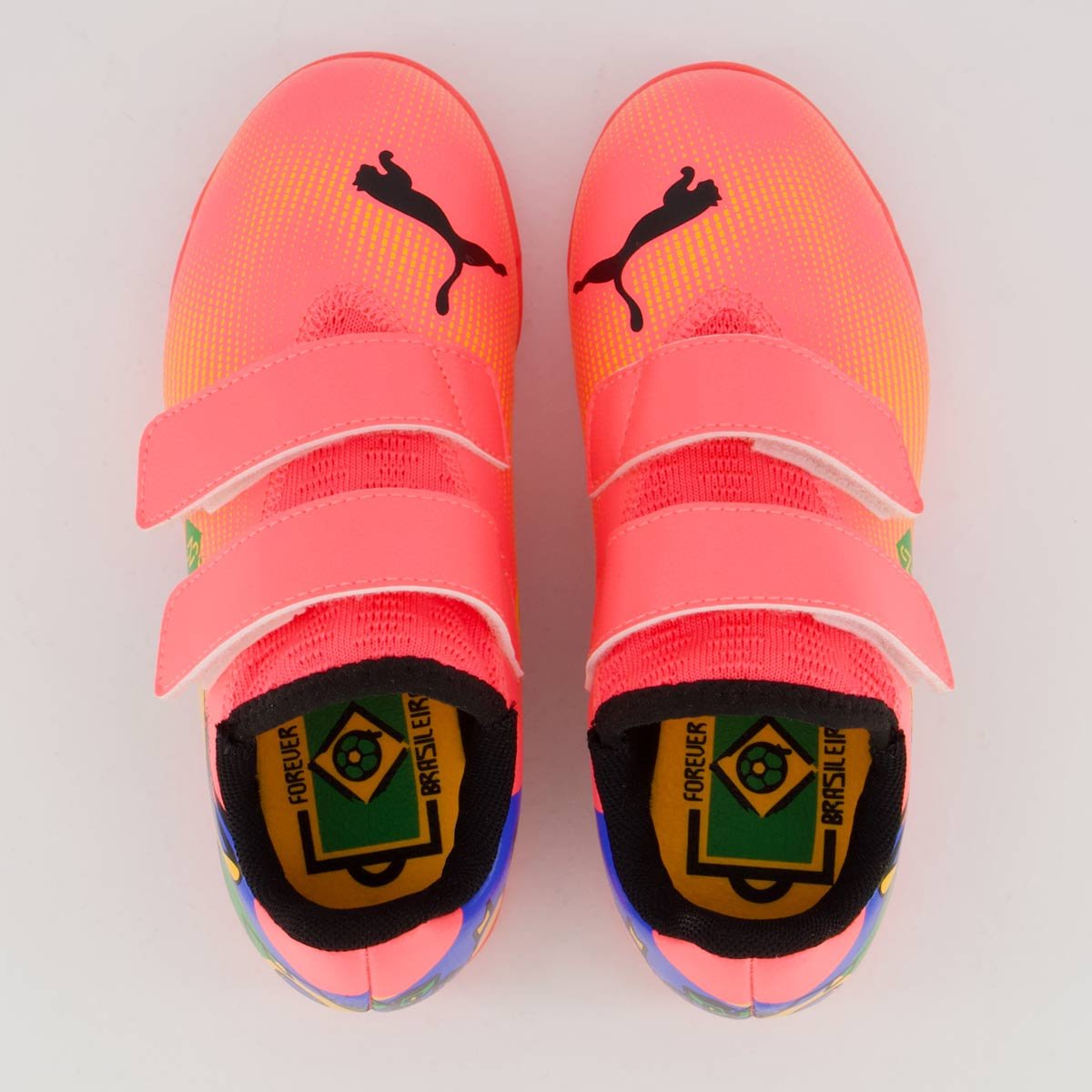 Chuteira Puma Future 7 Play Neymar Jr NJR IT V PS BDP Futsal Kids Rosa Rosa/Azul 4