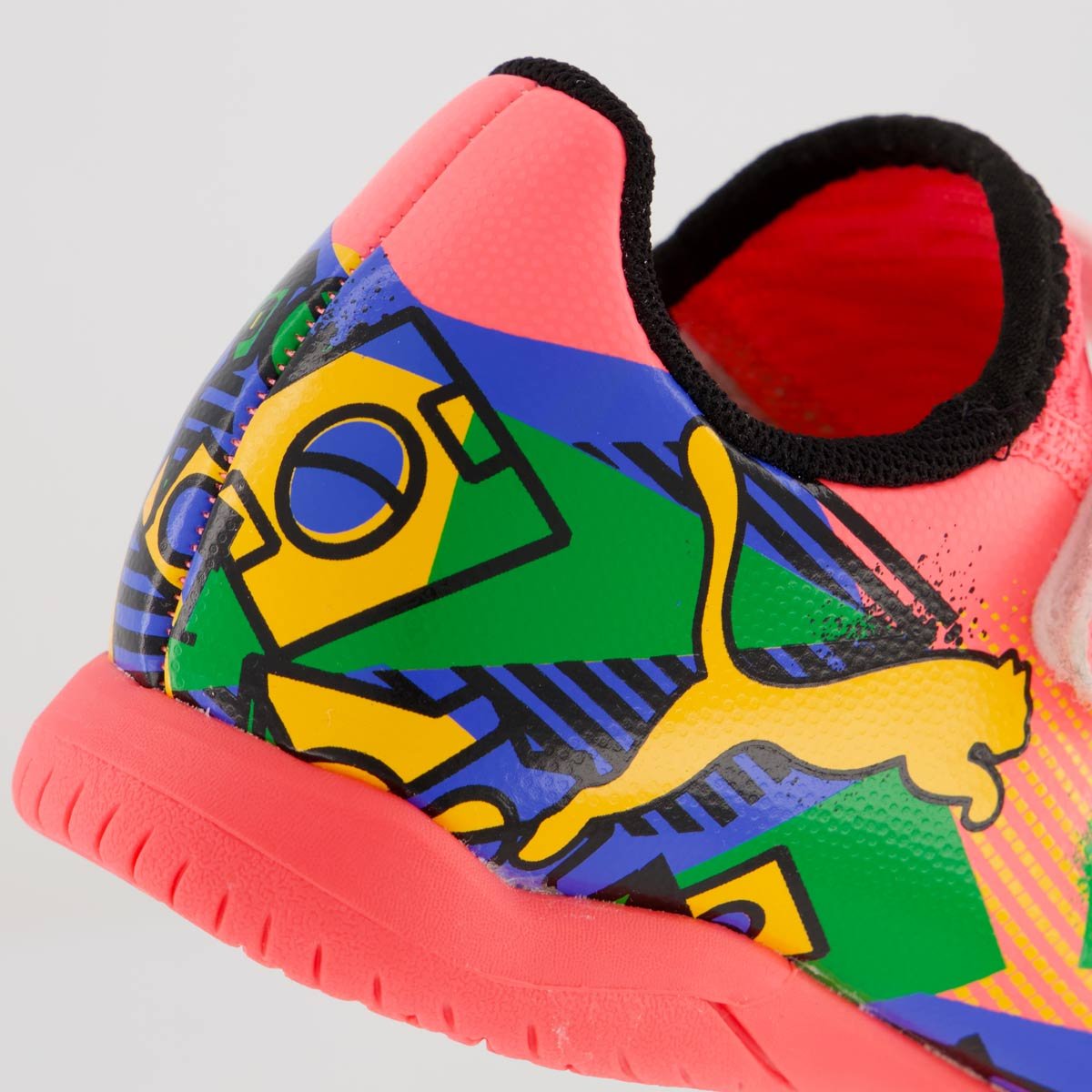 Chuteira Puma Future 7 Play Neymar Jr NJR IT V PS BDP Futsal Kids Rosa Rosa/Azul 6
