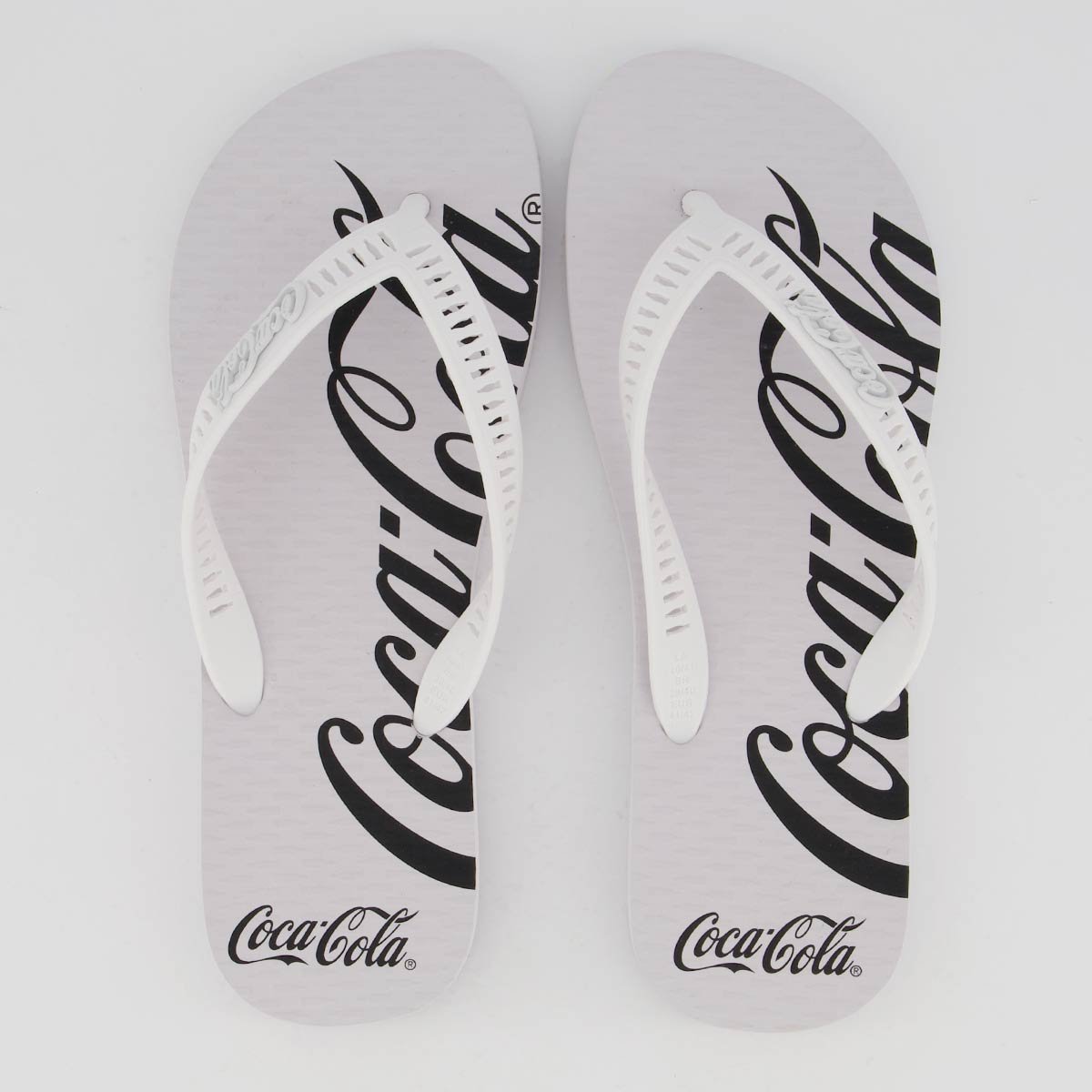 Chinelo Coca Cola Spencerian Branco Branco 1