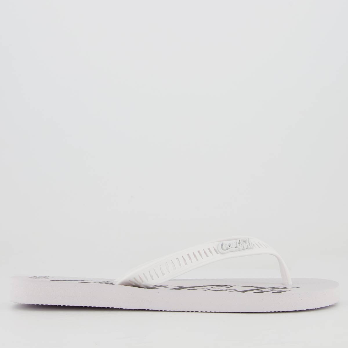Chinelo Coca Cola Spencerian Branco Branco 2