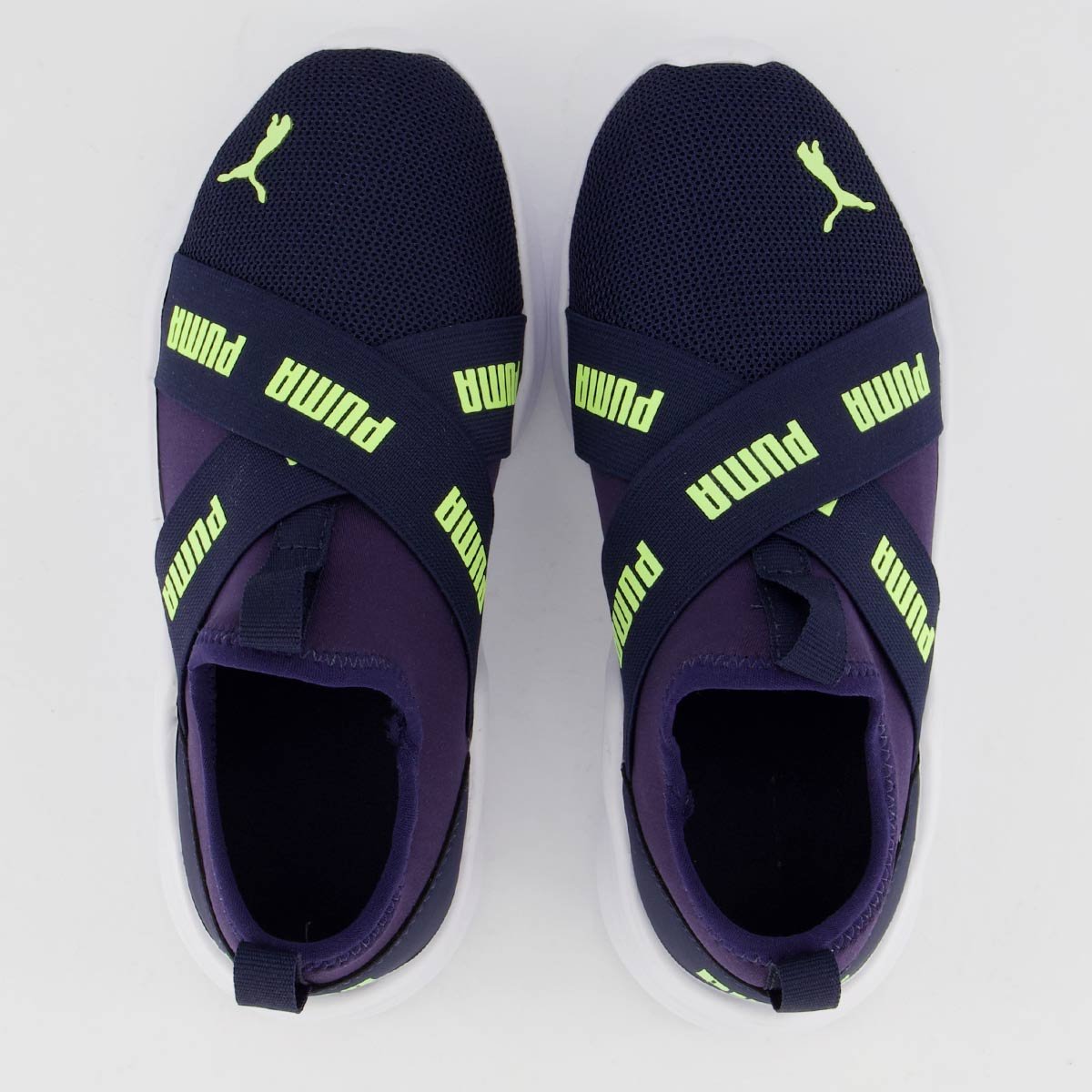 Tênis Puma Wired Run Slip On Infantil Marinho Azul 4