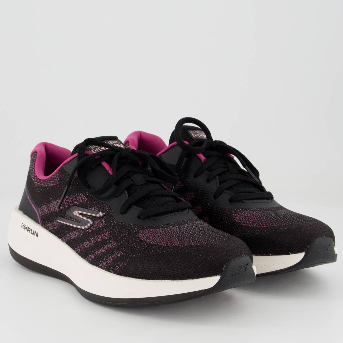 Tênis Skechers Go Run Pulse 2.0 Feminino Preto e Rosa Preto/Rosa 2