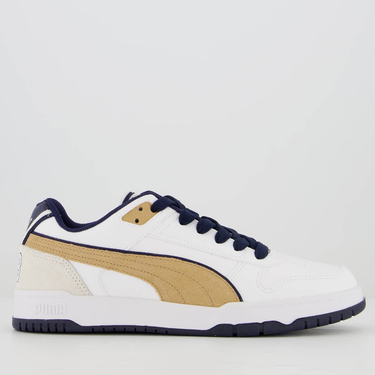Tênis Puma RBD Game Low Retro Club Branco e Marinho Branco/Dourado 1