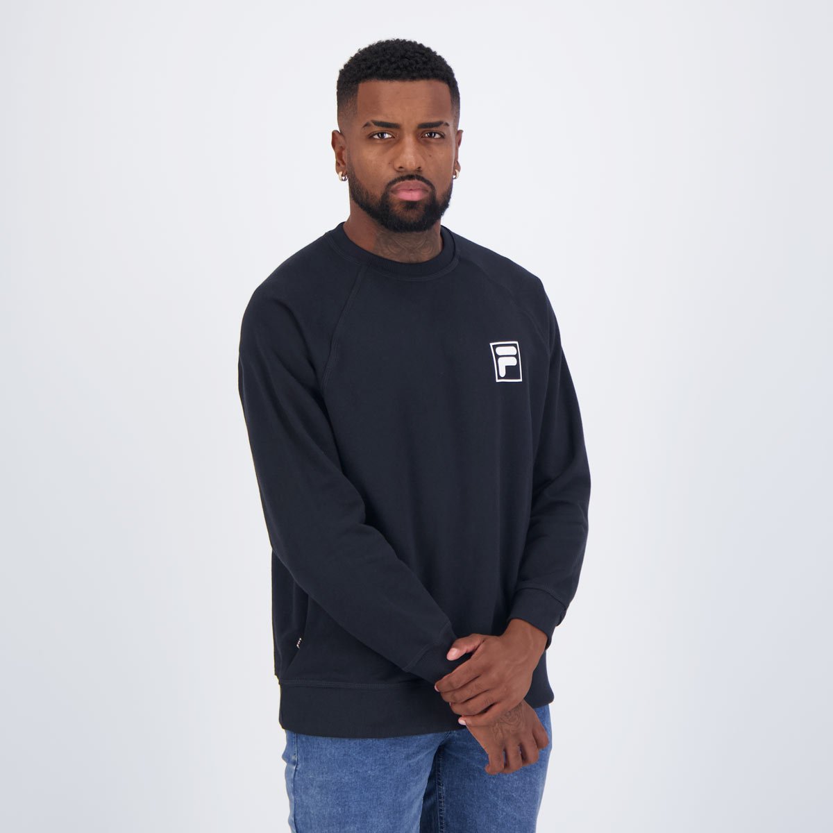 Moletom Fila White F-Box Preto Preto 2
