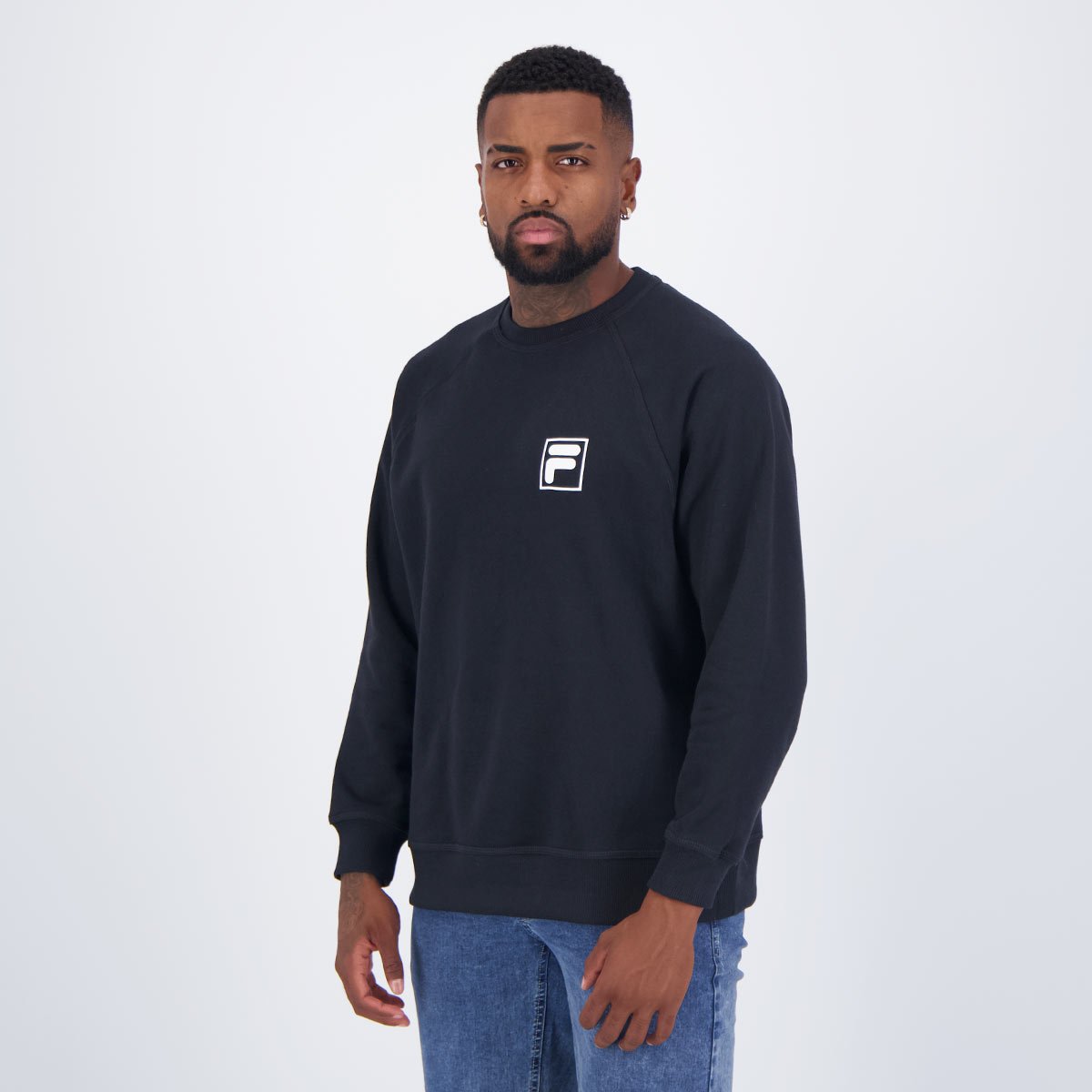 Moletom Fila White F-Box Preto Preto 3