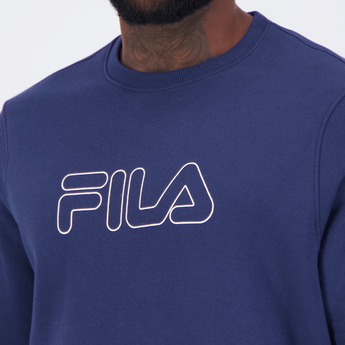 Moletom Fila Classic Winter Outline Marinho Azul 5