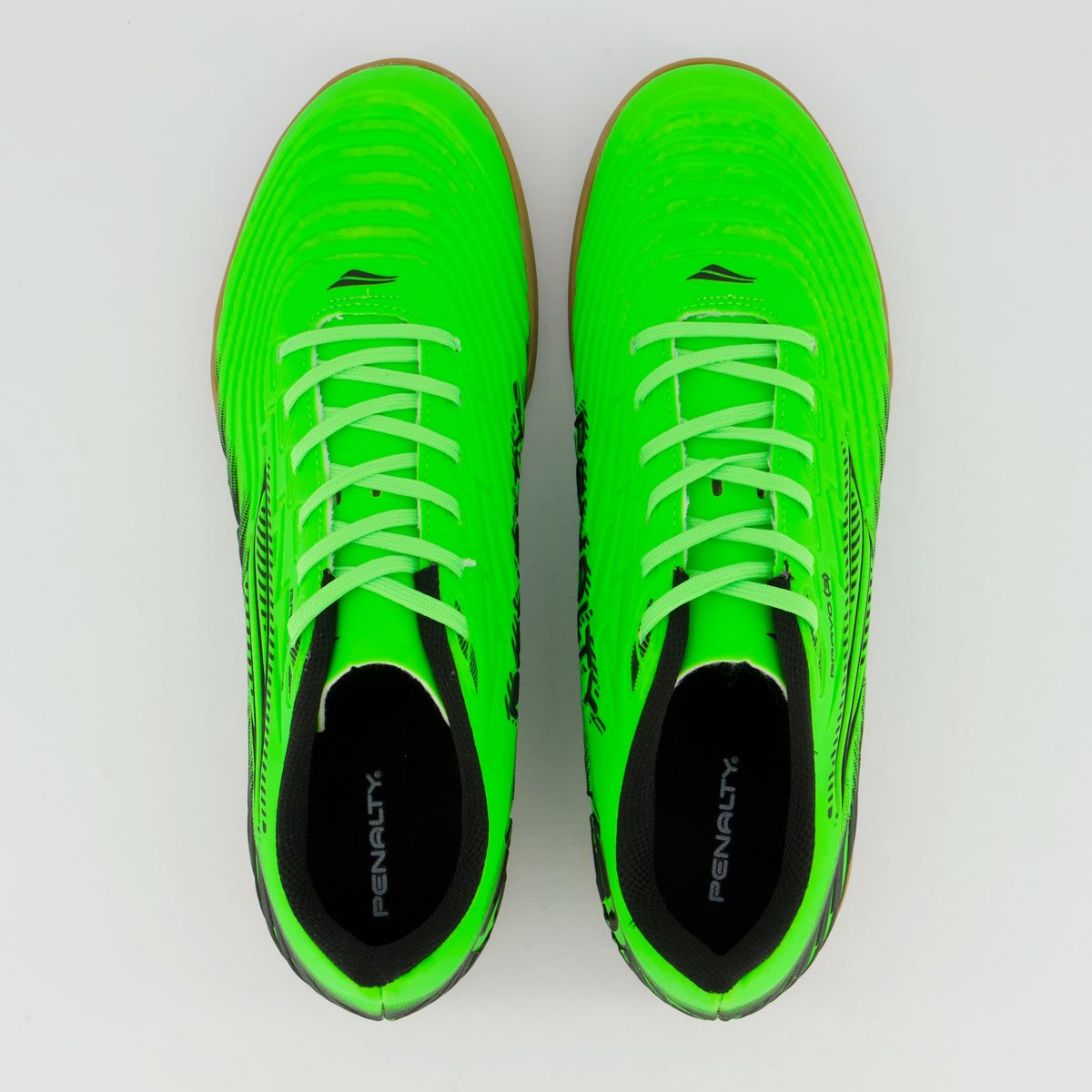 Chuteira Penalty Bravo Y-3.0 Futsal Verde Limão e Preta Verde/Preto 4