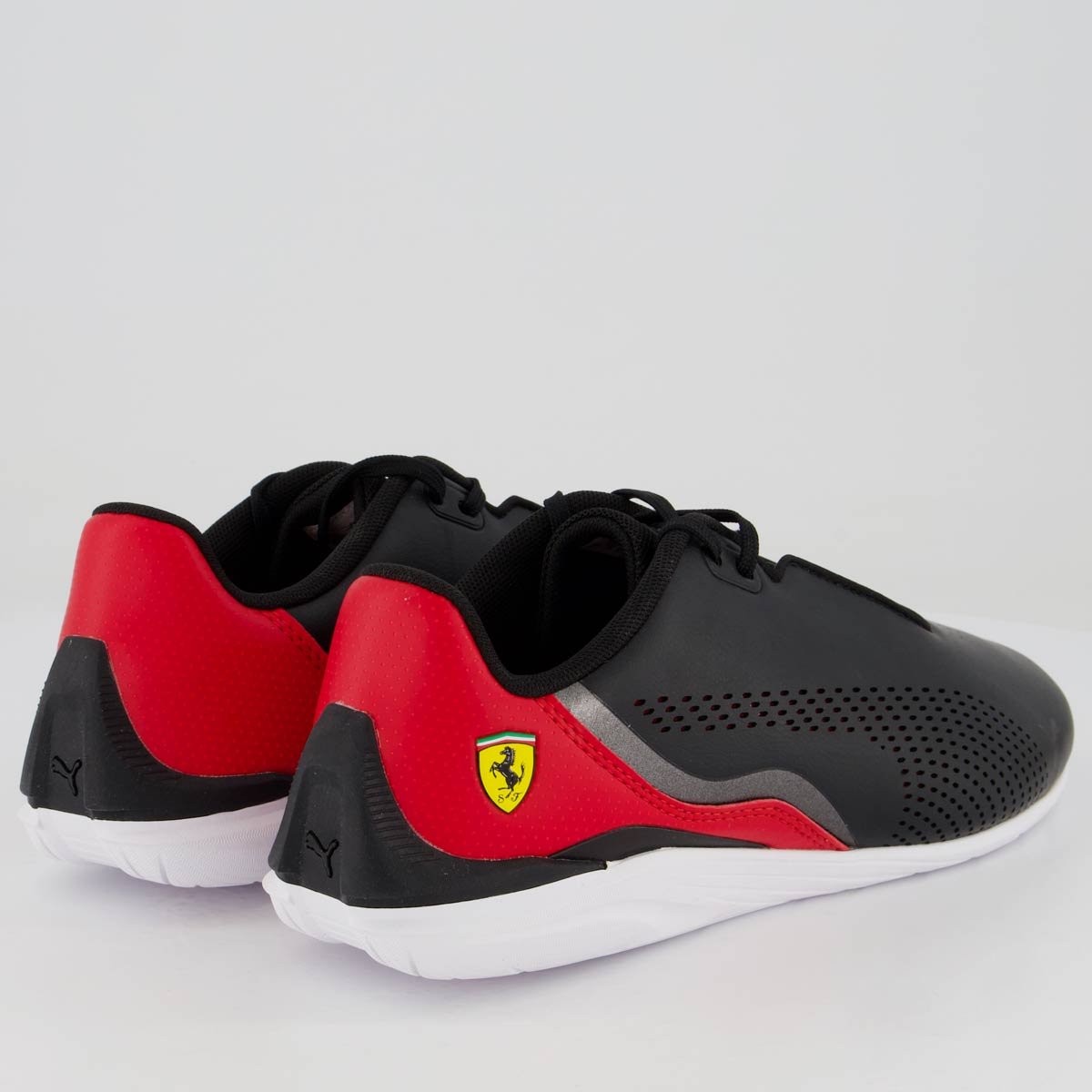 Tênis Puma Scuderia Ferrari Drift Cat Decima Preto Branco e Vermelho Preto 3