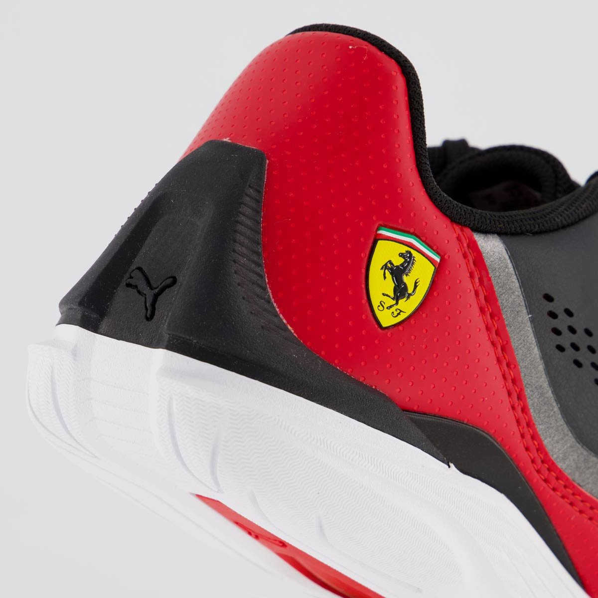 Tênis Puma Scuderia Ferrari Drift Cat Decima Preto Branco e Vermelho Preto 6
