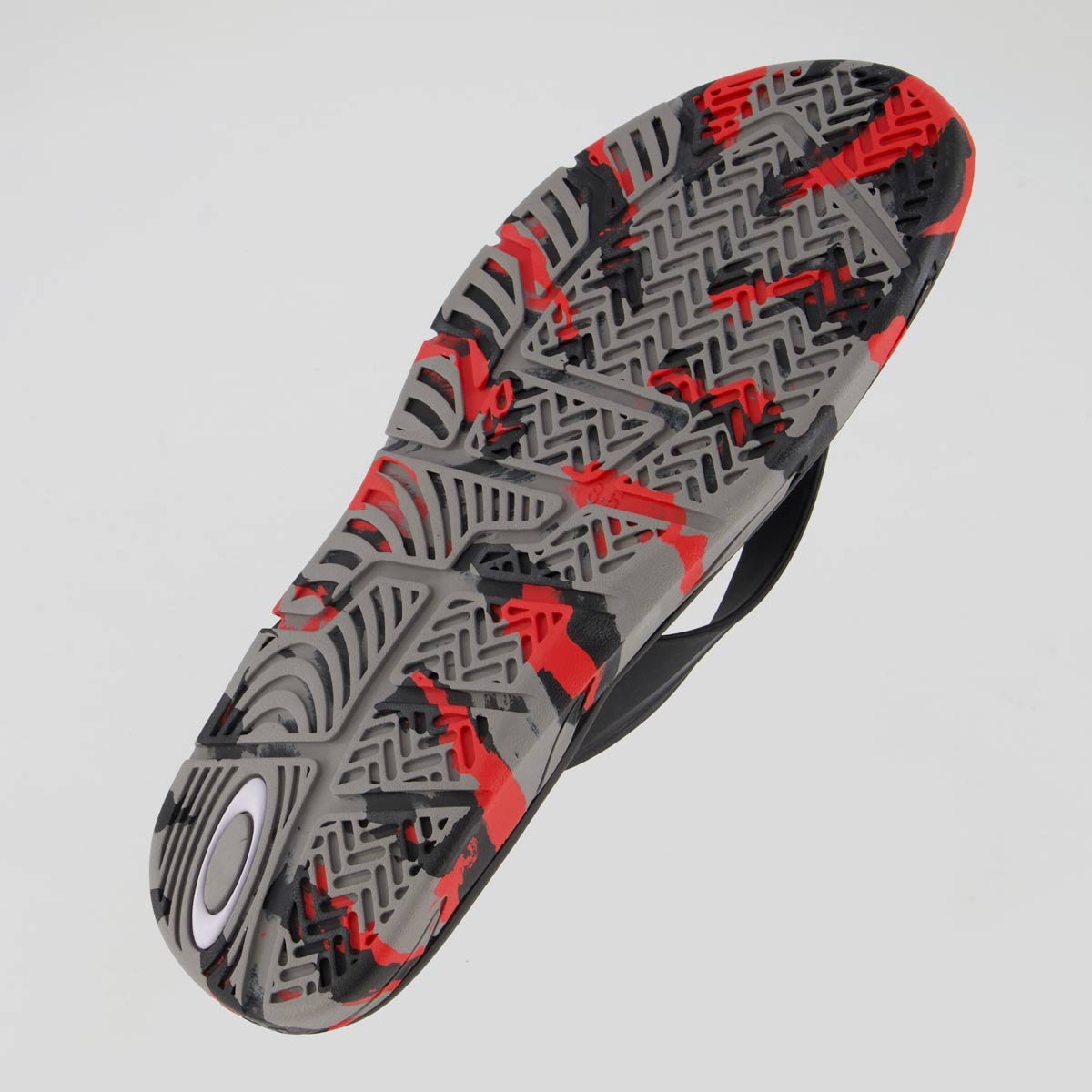 Chinelo Oakley Crowd Camo Preto e Vermelho Preto e Vermelho 5